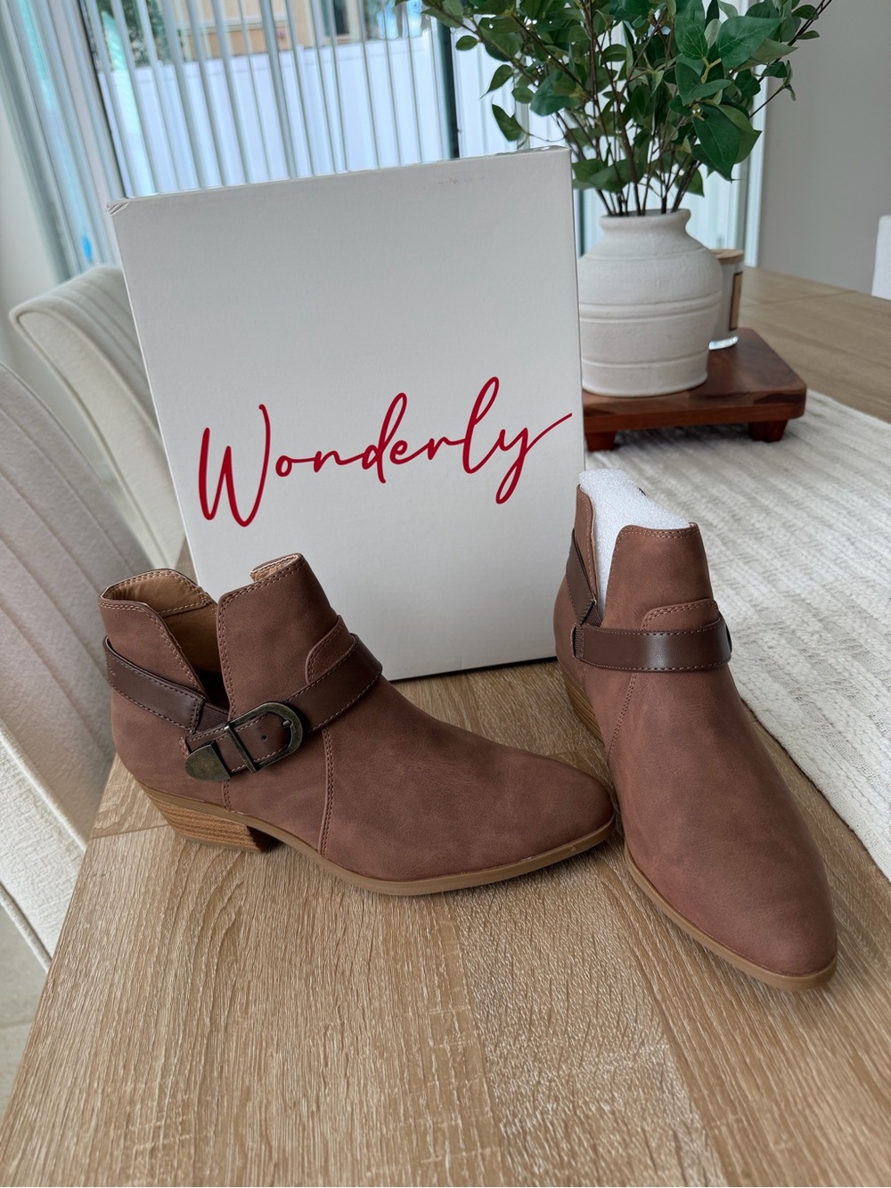 Wonderly Brush Brown Fonda Booties